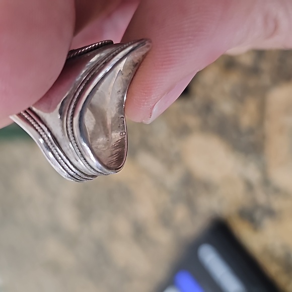 Antique sterling silver filigree ring - Picture 4 of 6